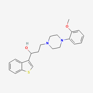 molecular formula C22H26N2O2S B1242487 1-(Benzo[b]thiophene-3-yl)-3-[4-(2-methoxyphenyl)piperazino]-1-propanol 