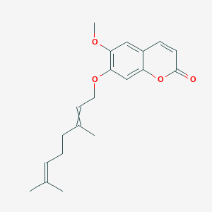 molecular formula C20H24O4 B12424909 7-{[(2E)-3,7-Dimethylocta-2,6-dien-1-YL]oxy}-6-methoxychromen-2-one 