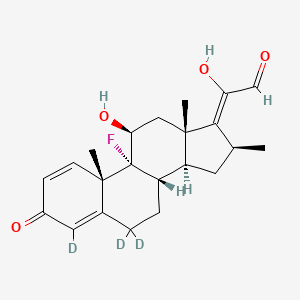 molecular formula C22H27FO4 B12424934 Betamethasone-delta17,20 21-aldehyde-d3 