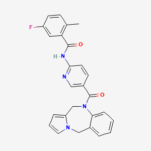 molecular formula C26H21FN4O2 B1242494 Unii-YS11iqj45S CAS No. 180416-31-3