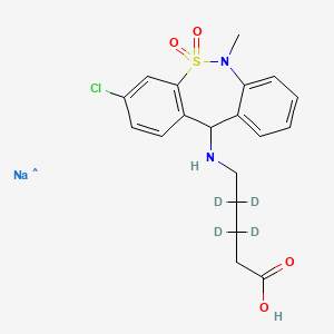 molecular formula C19H21ClN2NaO4S B12424956 Tianeptine Metabolite MC5-d4 (sodium salt) 