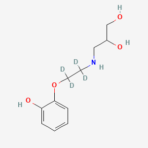 molecular formula C11H17NO4 B12424996 Decarbazolyl desmethyl carvedilol-d4 