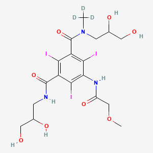 1-N,3-N-bis(2,3-dihydroxypropyl)-2,4,6-triiodo-5-[(2-methoxyacetyl)amino]-3-N-(trideuteriomethyl)benzene-1,3-dicarboxamide