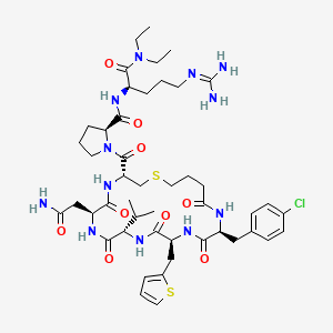 molecular formula C47H69ClN12O9S2 B12425009 c(Bua-Cpa-Thi-Val-Asn-Cys)-Pro-Agm 