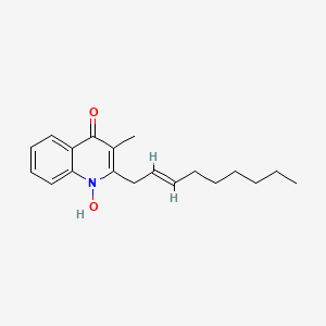 molecular formula C19H25NO2 B1242501 1-羟基-3-甲基-2-[(E)-壬-2-烯基]喹啉-4-酮 
