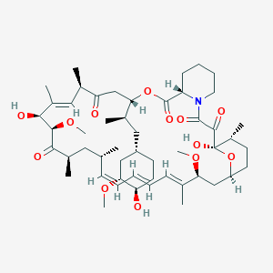 (1R,9S,12S,15R,16E,18S,19R,21R,23S,24E,26E,28E,30S,32S,35R)-1,18-dihydroxy-12-[(2R)-1-[(1S,3R,4R)-4-hydroxy-3-methoxycyclohexyl]propan-2-yl]-19,30-dimethoxy-15,17,21,23,29,35-hexamethyl-11,36-dioxa-4-azatricyclo[30.3.1.04,9]hexatriaconta-16,24,26,28-tetraene-2,3,10,14,20-pentone