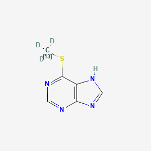 molecular formula C6H6N4S B12425014 6-Methylmercaptopurine-13C,d3 