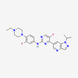 molecular formula C25H28F2N8 B12425101 Flt3/cdk4-IN-1 