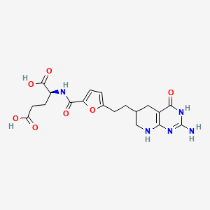 molecular formula C19H23N5O7 B12425105 (2S)-2-[[5-[2-(2-amino-4-oxo-5,6,7,8-tetrahydro-3H-pyrido[2,3-d]pyrimidin-6-yl)ethyl]furan-2-carbonyl]amino]pentanedioic acid 