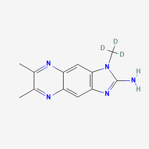 molecular formula C12H13N5 B12425123 1,6,7-Trimethyl-1H-imidazo[4,5-g]quinoxalin-2-amine-d3 