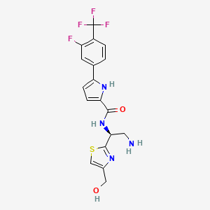 N-[(1S)-2-amino-1-[4-(hydroxymethyl)-1,3-thiazol-2-yl]ethyl]-5-[3-fluoro-4-(trifluoromethyl)phenyl]-1H-pyrrole-2-carboxamide