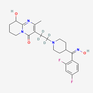 molecular formula C23H28F2N4O3 B12425198 Paliperidone E-oxime-d4 