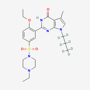 molecular formula C24H33N5O4S B12425228 Yonkenafil-d7 