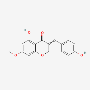 molecular formula C17H14O5 B12425290 5-hydroxy-3-[(4-hydroxyphenyl)methylidene]-7-methoxy-2H-1-benzopyran-4-one 