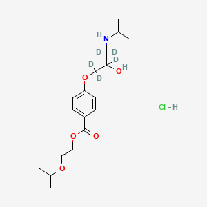 molecular formula C18H30ClNO5 B12425306 Keto Bisoprolol-d5 Hydrochloride 