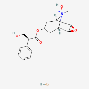 [(1R,2R,4S,5S)-9-hydroxy-9-methyl-3-oxa-9-azoniatricyclo[3.3.1.02,4]nonan-7-yl] (2S)-3-hydroxy-2-phenylpropanoate;hydrobromide