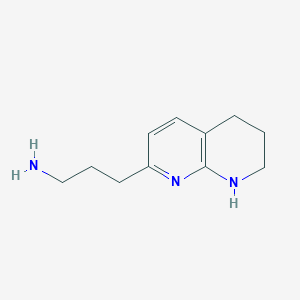 B1242537 5,6,7,8-Tetrahydro-1,8-naphthyridin-2-propylamine CAS No. 206989-41-5