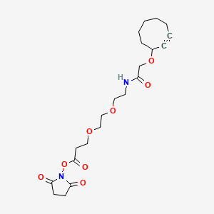 molecular formula C21H30N2O8 B12425370 Cyclooctyne-O-amido-PEG2-NHS ester 