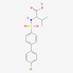 molecular formula C17H18BrNO4S B1242538 2-[[4-(4-Bromophenyl)phenyl]sulfonylamino]-3-methylbutanoic acid 