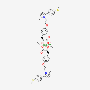 magnesium;(2S)-2-ethoxy-3-[4-[2-[2-methyl-5-(4-methylsulfanylphenyl)pyrrol-1-yl]ethoxy]phenyl]propanoate