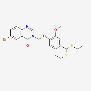 molecular formula C23H27BrN2O3S2 B12425456 Antiviral agent 6 