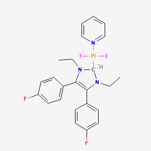 molecular formula C24H24F2I2N3Pt- B12425470 ROS-ERS inducer 1 