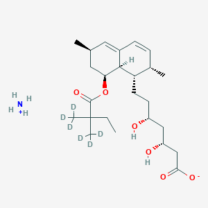 molecular formula C25H43NO6 B12425504 Simvastatin acid-d6 (ammonium) 