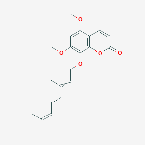 8-{[(2E)-3,7-Dimethylocta-2,6-dien-1-YL]oxy}-5,7-dimethoxychromen-2-one