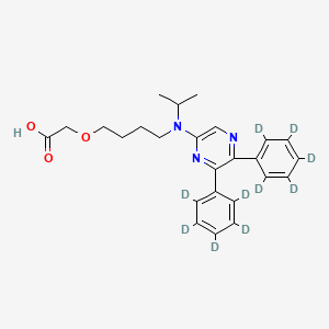 molecular formula C25H29N3O3 B12425566 2-[4-[[5,6-Bis(2,3,4,5,6-pentadeuteriophenyl)pyrazin-2-yl]-propan-2-ylamino]butoxy]acetic acid 