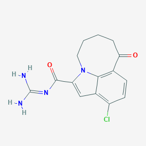5-chloro-N-(diaminomethylidene)-9-oxo-1-azatricyclo[6.5.1.04,14]tetradeca-2,4,6,8(14)-tetraene-2-carboxamide
