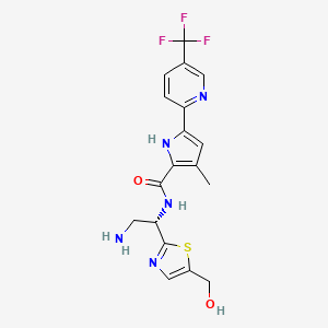 N-[(1S)-2-amino-1-[5-(hydroxymethyl)-1,3-thiazol-2-yl]ethyl]-3-methyl-5-[5-(trifluoromethyl)pyridin-2-yl]-1H-pyrrole-2-carboxamide