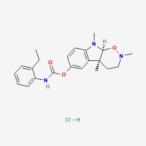 [(4aS,9aS)-2,4a,9-trimethyl-4,9a-dihydro-3H-oxazino[6,5-b]indol-6-yl] N-(2-ethylphenyl)carbamate;hydrochloride