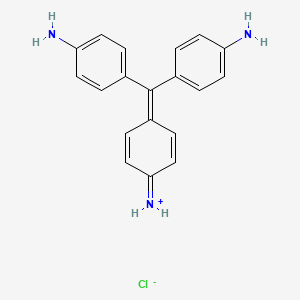 molecular formula C19H18ClN3 B1242561 Tris(p-aminophenyl)carbonium CAS No. 4955-92-4