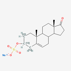 molecular formula C19H27NaO5S B12425636 Dehydroepiandrosterone sulfate (sodium)-13C3 