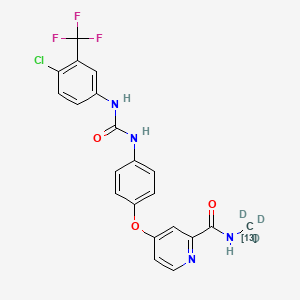 molecular formula C21H16ClF3N4O3 B12425646 Sorafenib-13C,d3 CAS No. 1210608-86-8