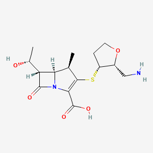 (4R,5S,6S)-3-[(2R,3R)-2-(aminomethyl)oxolan-3-yl]sulfanyl-6-[(1R)-1-hydroxyethyl]-4-methyl-7-oxo-1-azabicyclo[3.2.0]hept-2-ene-2-carboxylic acid