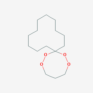 molecular formula C15H28O4 B1242567 1,2,6,7-tetraoxaspiro(7.11)nonadecane 