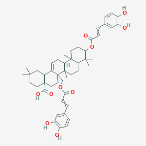 10-{[(2E)-3-(3,4-dihydroxyphenyl)prop-2-enoyl]oxy}-6a-({[(2E)-3-(3,4-dihydroxyphenyl)prop-2-enoyl]oxy}methyl)-2,2,6b,9,9,12a-hexamethyl-1,3,4,5,6,7,8,8a,10,11,12,12b,13,14b-tetradecahydropicene-4a-carboxylic acid