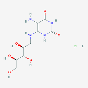 5-amino-6-[[(2S,3S,4R)-2,3,4,5-tetrahydroxypentyl]amino]-1H-pyrimidine-2,4-dione;hydrochloride