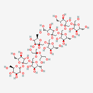 (2R,3R,4S,5S,6R)-2-[(2S,3S,4S,5R)-2-[[(2R,3S,4S,5R)-2-[[(2S)-1-[(2R,3S,4S,5R)-2-[[(2R,3S,4S,5R)-2-[[(2R,3S,4S,5R)-2-[[(2R,3S,4S,5R)-2-[[(2R,3S,4S,5R)-2-[[(2R,3S,4S,5R)-3,4-dihydroxy-2,5-bis(hydroxymethyl)oxolan-2-yl]oxymethyl]-3,4-dihydroxy-5-(hydroxymethyl)oxolan-2-yl]oxymethyl]-3,4-dihydroxy-5-(hydroxymethyl)oxolan-2-yl]oxymethyl]-3,4-dihydroxy-5-(hydroxymethyl)oxolan-2-yl]oxymethyl]-3,4-dihydroxy-5-(hydroxymethyl)oxolan-2-yl]oxymethyl]-3,4-dihydroxy-5-(hydroxymethyl)oxolan-2-yl]oxy-2-(1,3-dihydroxypropan-2-yloxy)-3-hydroxypropan-2-yl]oxymethyl]-3,4-dihydroxy-5-(hydroxymethyl)oxolan-2-yl]oxymethyl]-3,4-dihydroxy-5-(hydroxymethyl)oxolan-2-yl]oxy-6-(hydroxymethyl)oxane-3,4,5-triol