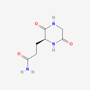 molecular formula C7H11N3O3 B1242578 Cyclo(Gly-Gln) 