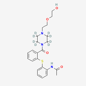 molecular formula C23H29N3O4S B12425781 Quetiapine EP impurity K-d8 