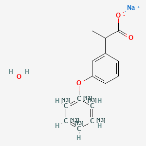 molecular formula C15H15NaO4 B12425806 Fenoprofen-13C6(sodium salt hydrate) 