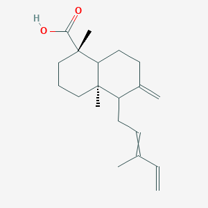 molecular formula C20H30O2 B12425835 (1S,4aR)-1,4a-dimethyl-6-methylidene-5-(3-methylpenta-2,4-dienyl)-3,4,5,7,8,8a-hexahydro-2H-naphthalene-1-carboxylic acid 