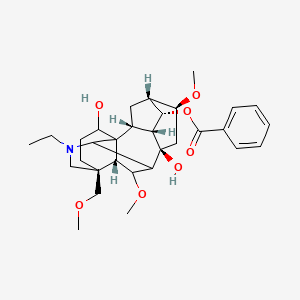 molecular formula C31H43NO7 B12425900 [(2R,3R,4S,5R,6S,8R,13S,16S,17R,18R)-11-ethyl-8,16-dihydroxy-6,18-dimethoxy-13-(methoxymethyl)-11-azahexacyclo[7.7.2.12,5.01,10.03,8.013,17]nonadecan-4-yl] benzoate 