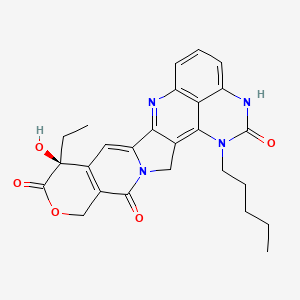 (10S)-10-ethyl-10-hydroxy-23-pentyl-8-oxa-4,15,21,23-tetrazahexacyclo[14.7.1.02,14.04,13.06,11.020,24]tetracosa-1,6(11),12,14,16(24),17,19-heptaene-5,9,22-trione