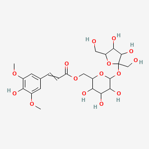 molecular formula C23H32O15 B12426030 [6-[3,4-Dihydroxy-2,5-bis(hydroxymethyl)oxolan-2-yl]oxy-3,4,5-trihydroxyoxan-2-yl]methyl 3-(4-hydroxy-3,5-dimethoxyphenyl)prop-2-enoate 