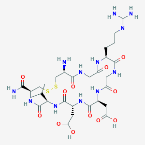 molecular formula C29H48N12O12S2 B12426051 H-D-Cys(1)-Gly-Arg-Gly-Asp-D-Asp-D-Val-D-Cys(1)-NH2 