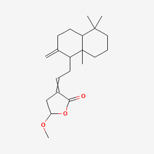 3-[2-(5,5,8a-trimethyl-2-methylidene-3,4,4a,6,7,8-hexahydro-1H-naphthalen-1-yl)ethylidene]-5-methoxyoxolan-2-one