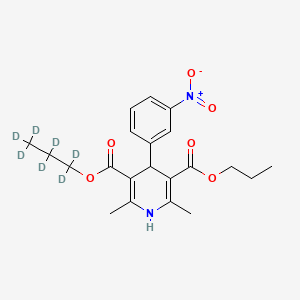 molecular formula C21H26N2O6 B12426104 Nitrendipine dipropyl ester-d7 